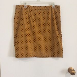 Gap Yellow and Black Dot Skirt